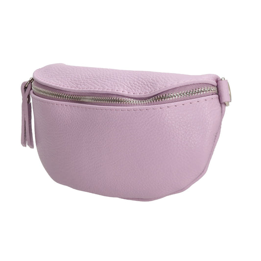 Bodybag 23x13cm in Flieder mit Reißverschluss - leder-accessoires.com
