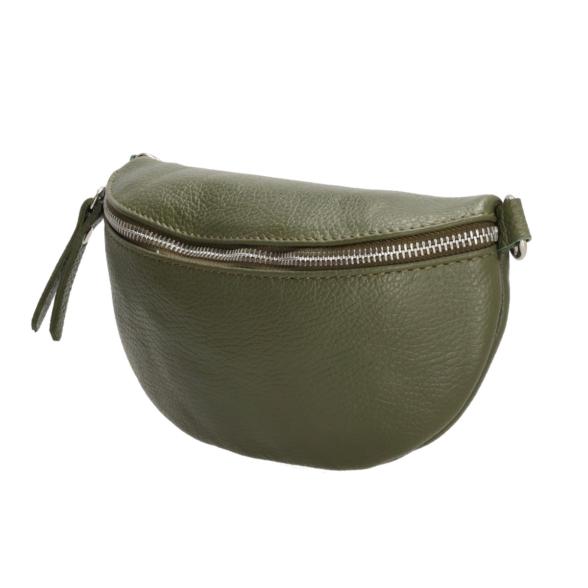 Bodybag 23x13cm in Olivgrün mit Reißverschluss - leder-accessoires.com