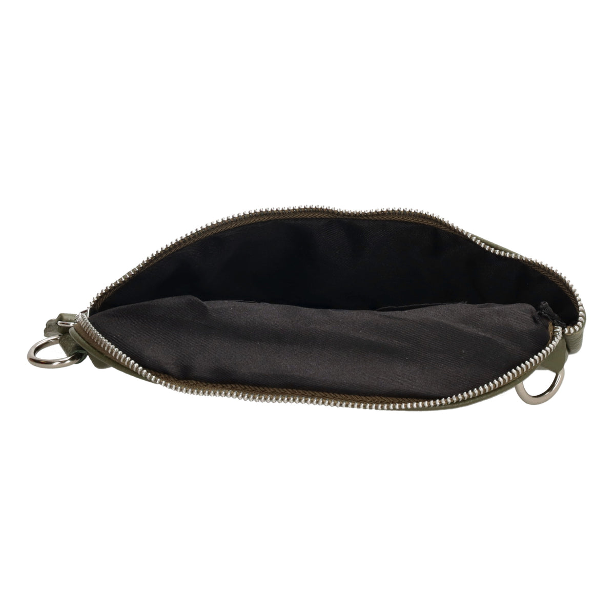 Bodybag 23x13cm in Olivgrün mit Reißverschluss - leder-accessoires.com