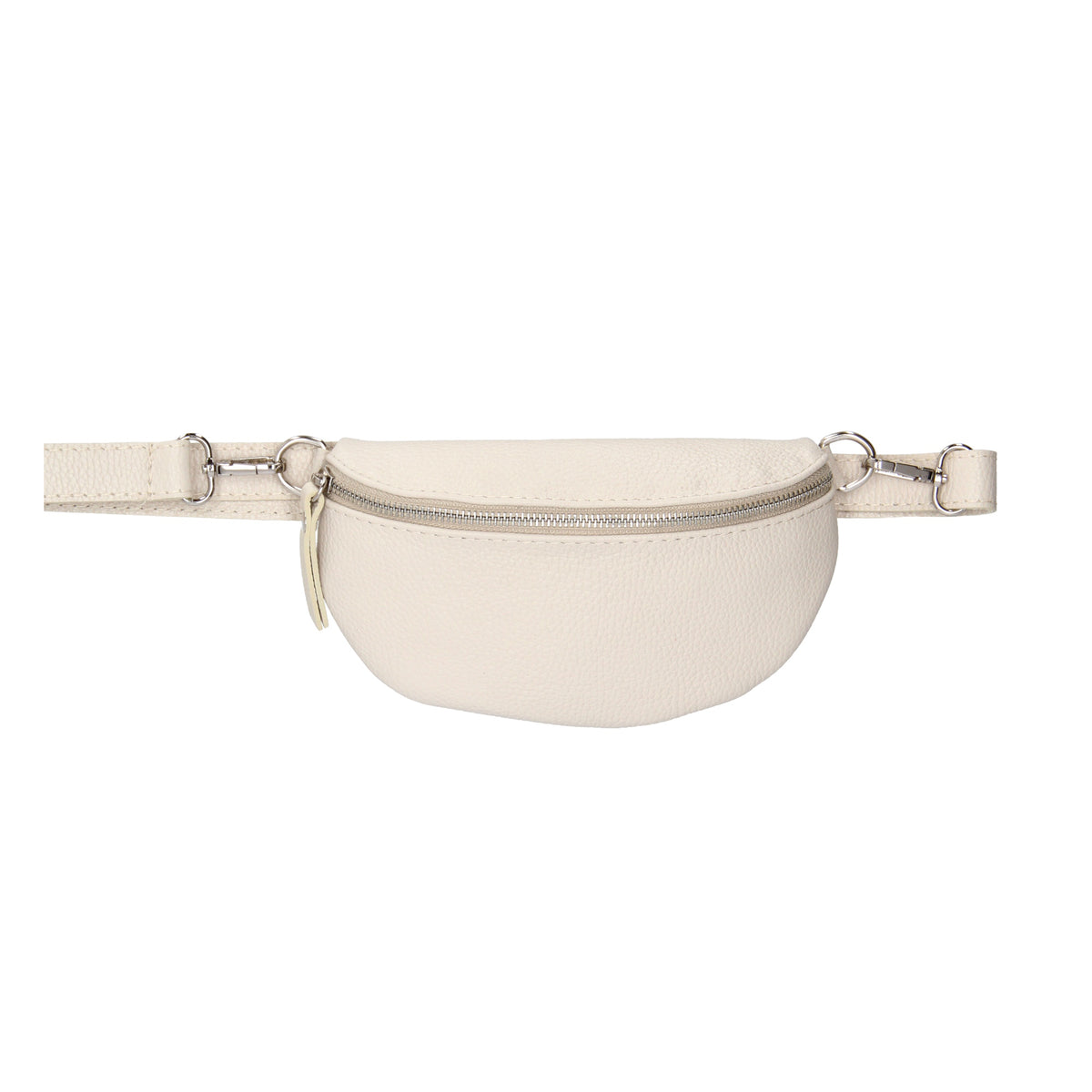 Bodybag 23x13cm in Beige mit Reißverschluss - leder-accessoires.com