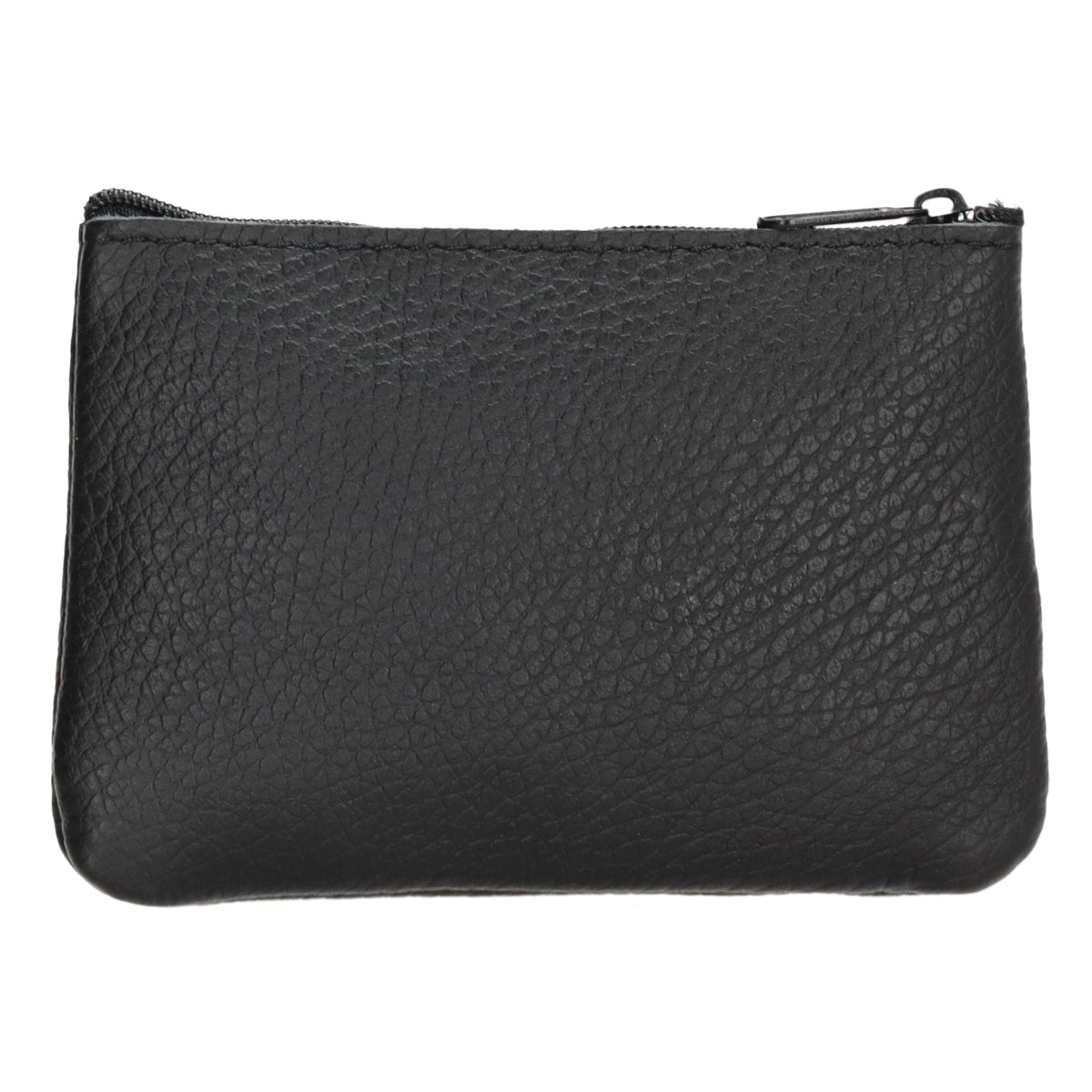 Schlüsseletui 13,5x9cm in Schwarz aus Leder mit Reißverschluss - leder-accessoires.com