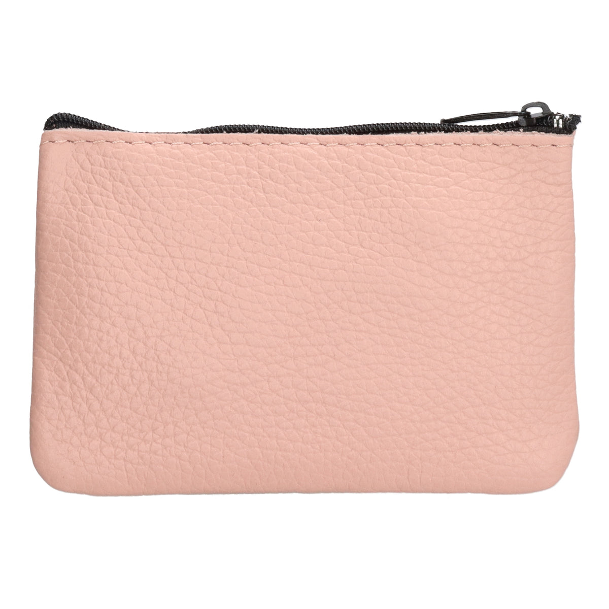 Schlüsseletui 13,5x9cm in Rosa aus Leder mit Reißverschluss - leder-accessoires.com