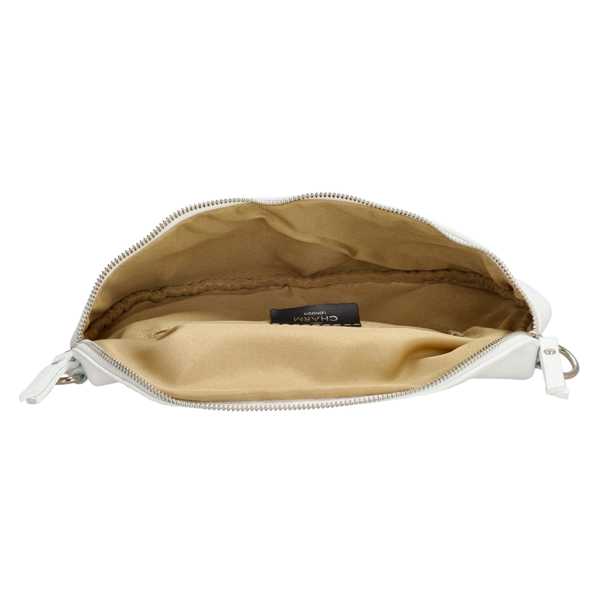 Bodybag 27x17cm in Weiß mit Reißverschluss - leder-accessoires.com