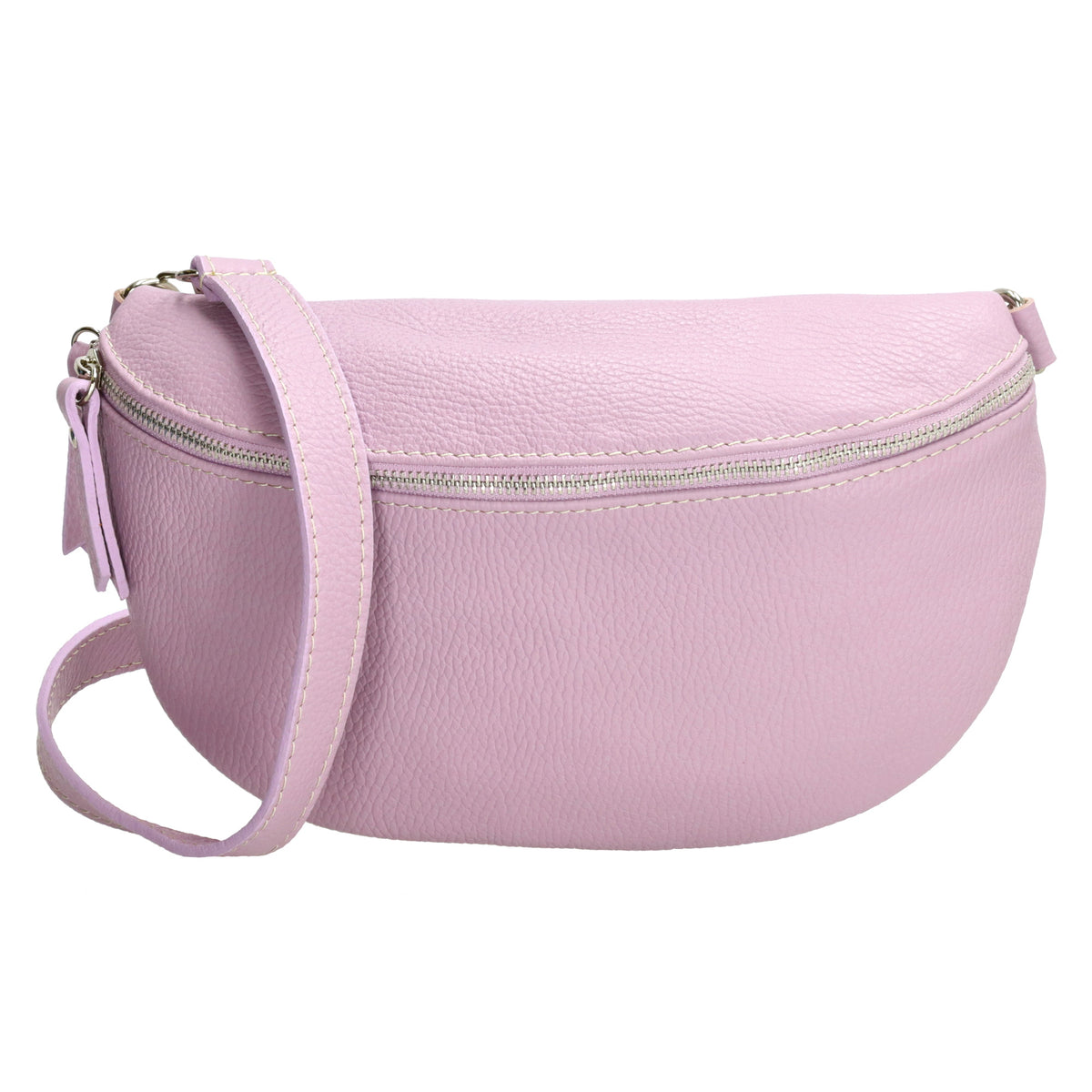 Bodybag 27x17cm in Flieder mit Reißverschluss - leder-accessoires.com