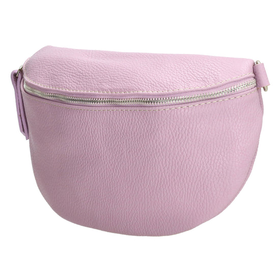 Bodybag 27x17cm in Flieder mit Reißverschluss - leder-accessoires.com