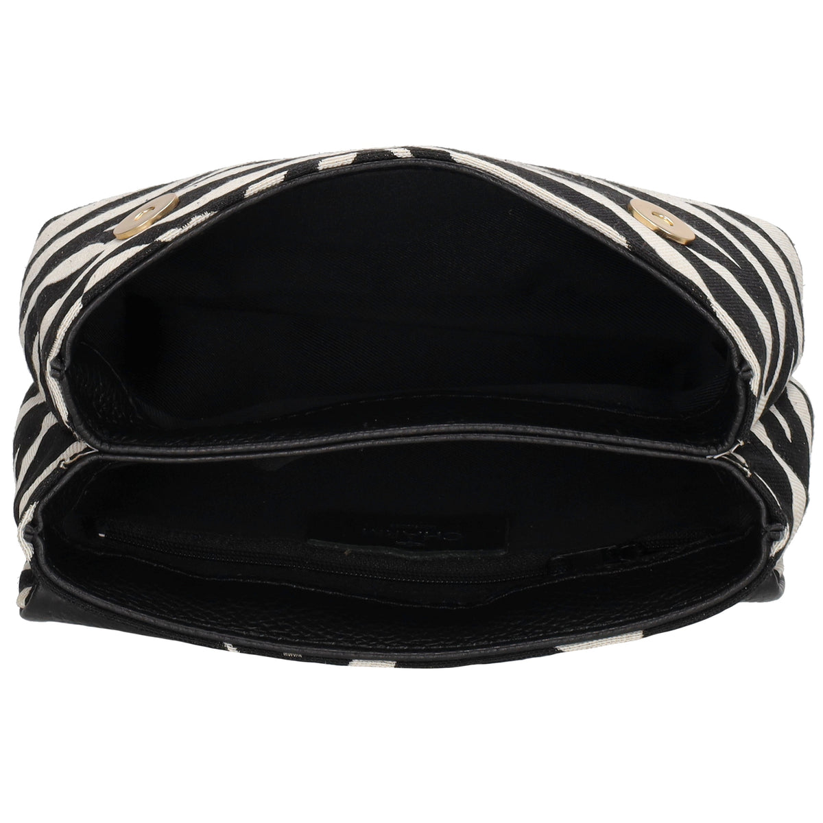 Schultertasche| Clutch 22 x 14cm in Zebra-Optik mit Kettenriemen - leder-accessoires.com
