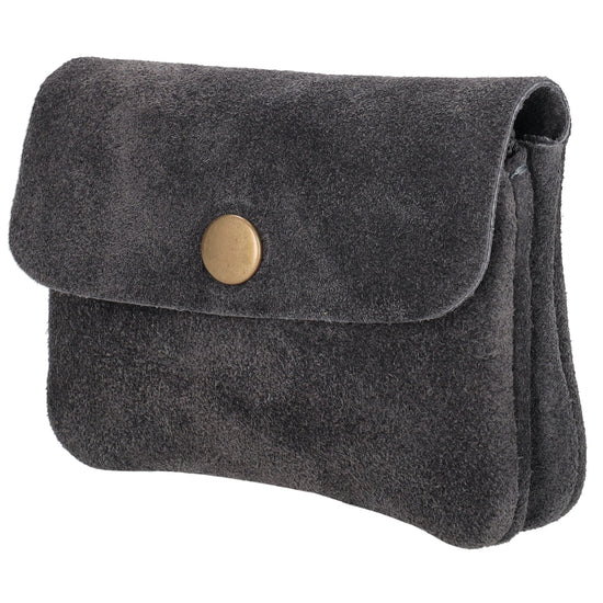 Lederbörse Nappa Mini 11x7,5cm in Grau|Anthrazit - leder-accessoires.com
