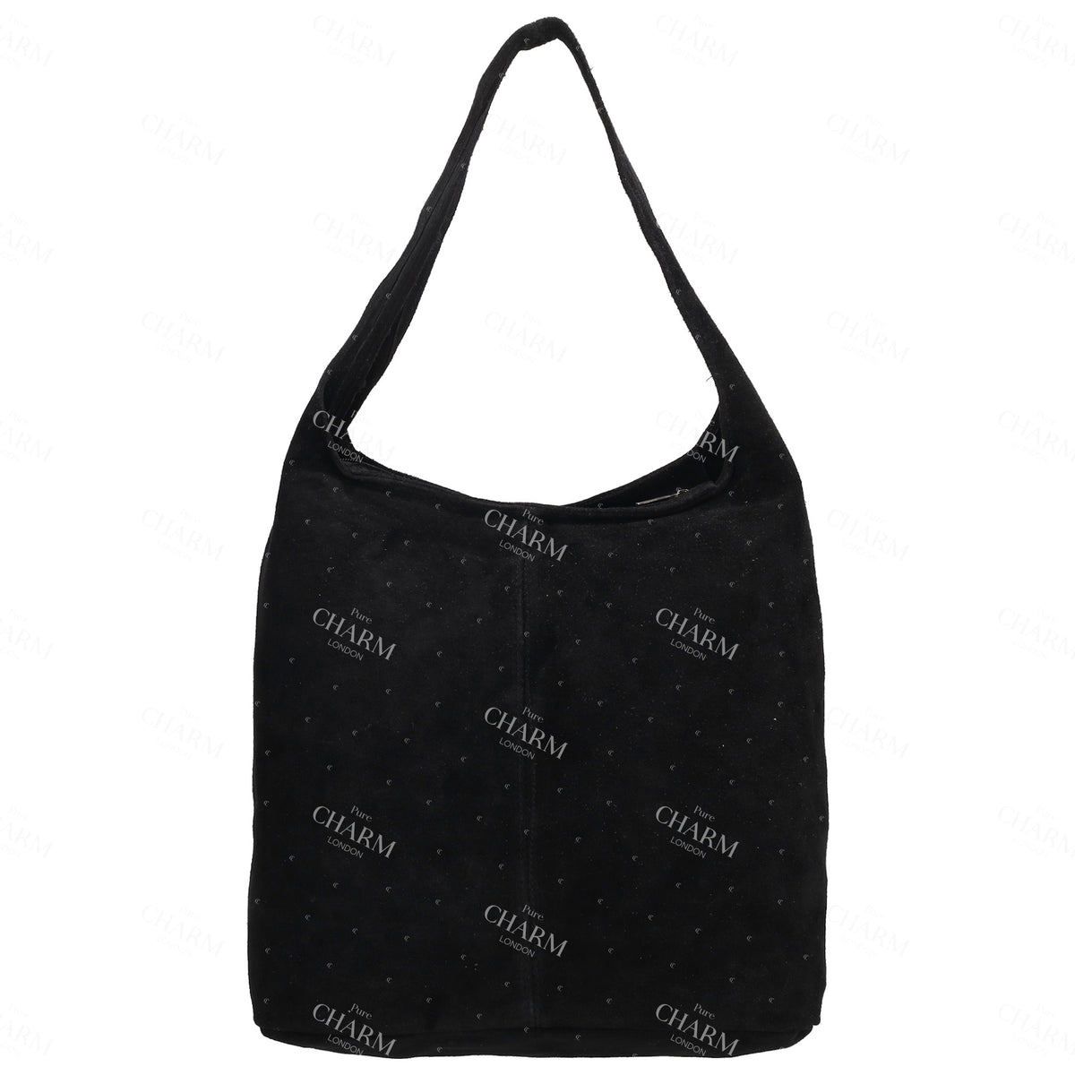 Umhängetasche 36,5x30cm inSchwarz mit Reißverschluss - leder-accessoires.com