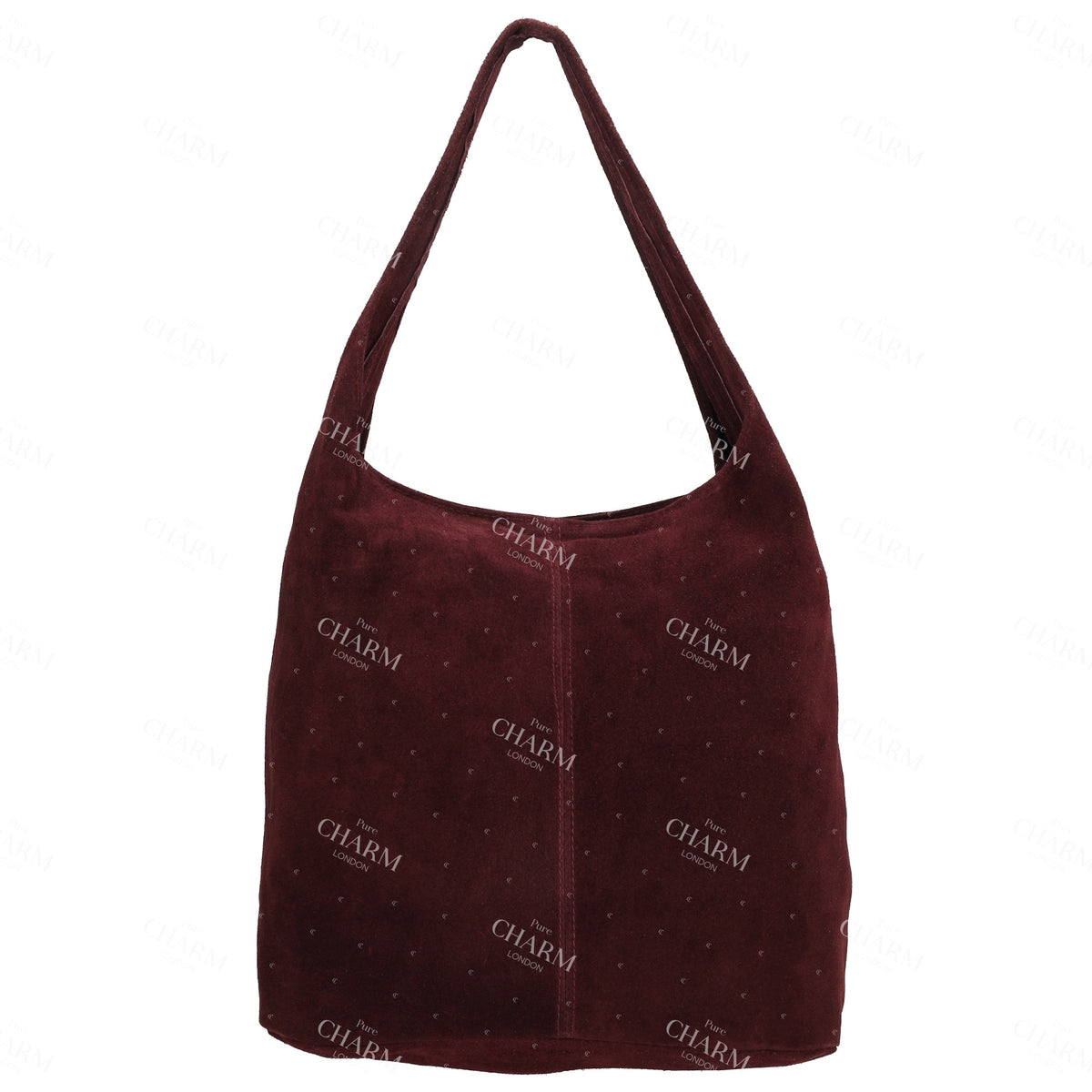 Umhängetasche 36,5x30cm in Burgunder | Weinrot mit Reißverschluss - leder-accessoires.com