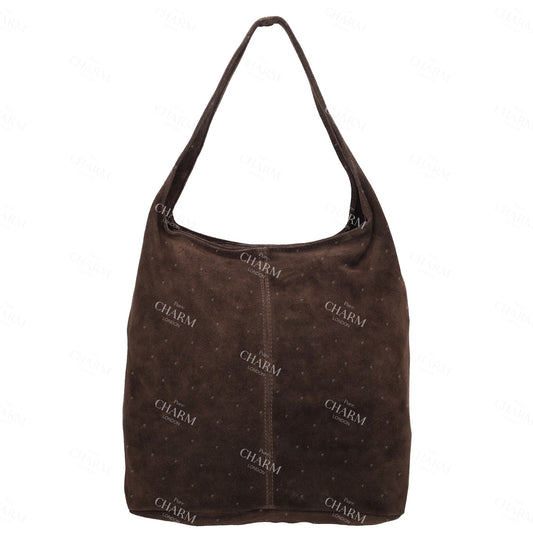 Umhängetasche 36,5x30cm in Braun mit Reißverschluss - leder-accessoires.com