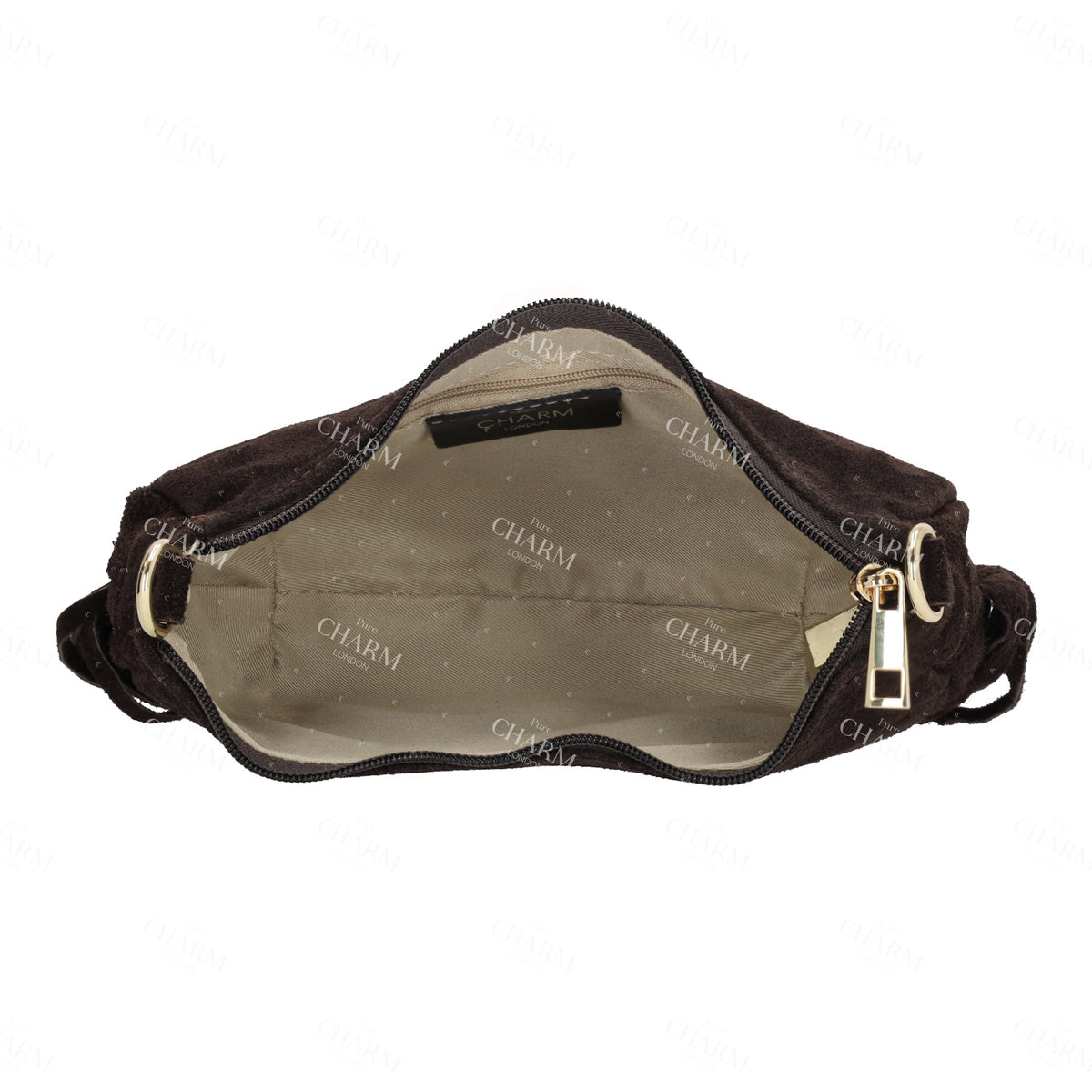 Crossbody-Tasche 22,5x12cm in Braun mit Franzen - leder-accessoires.com