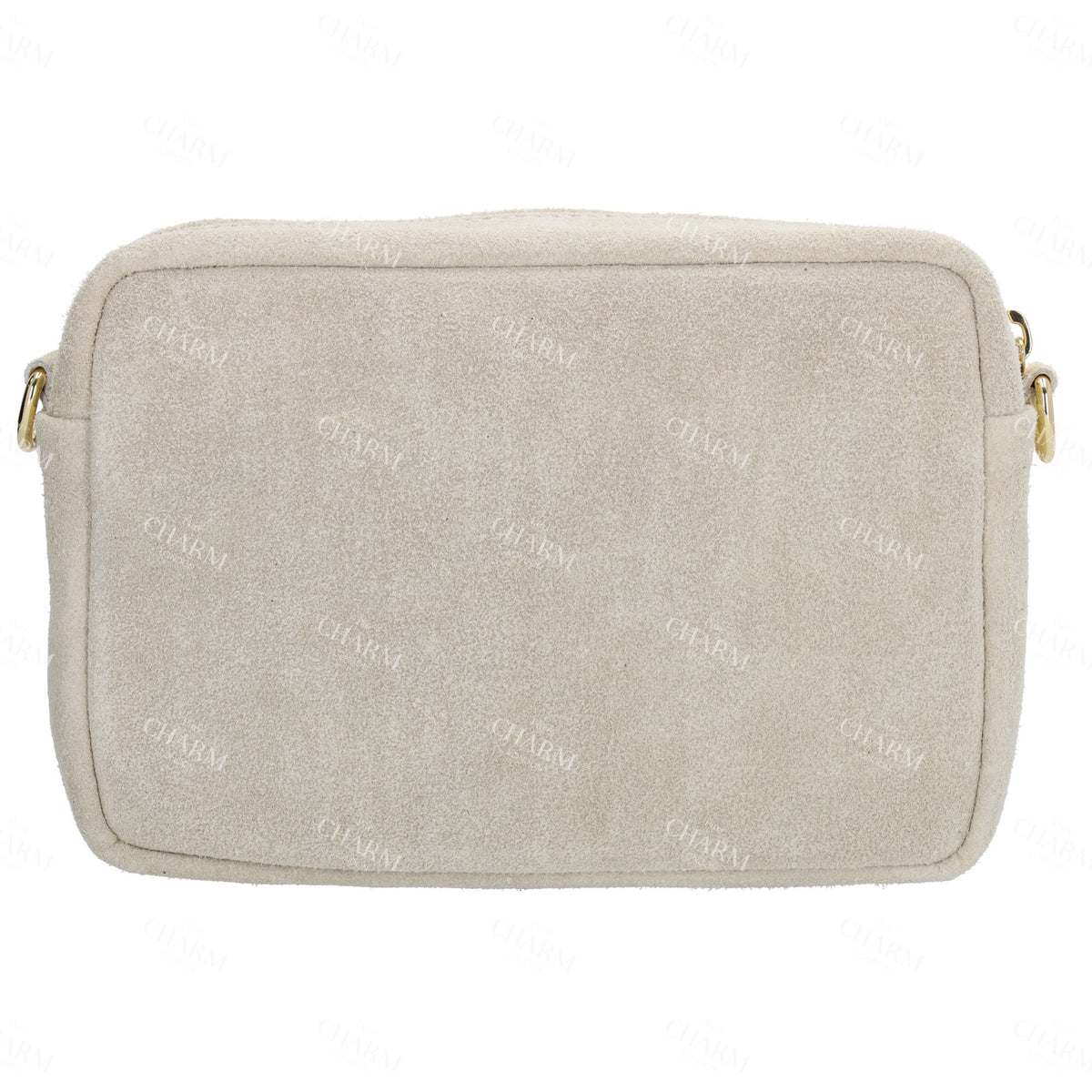 Umhängetasche 19,5x13cm in Sand mit Reißverschluss - leder-accessoires.com