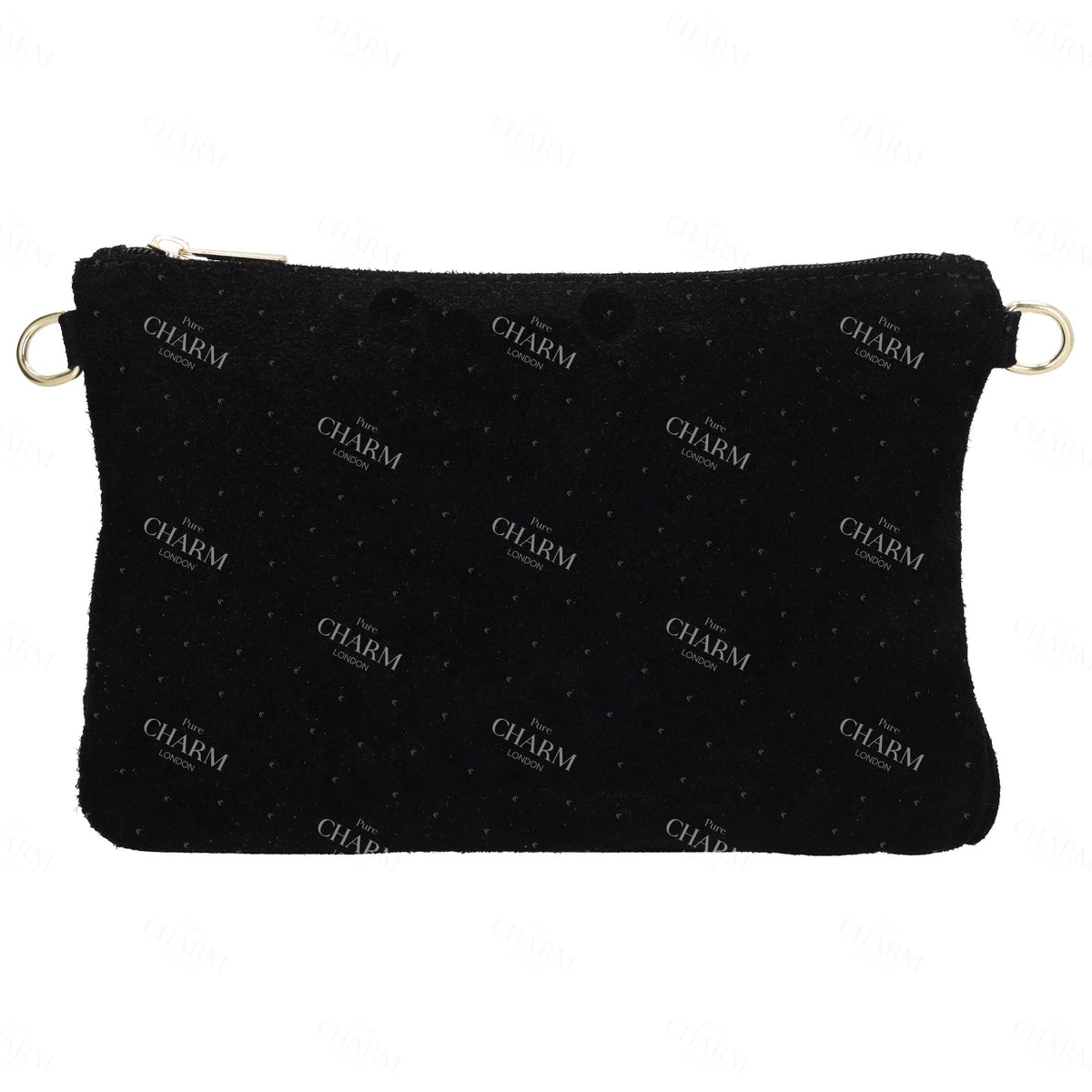 Schultertasche 13x1cm in Schwarz mit Franzen - leder-accessoires.com