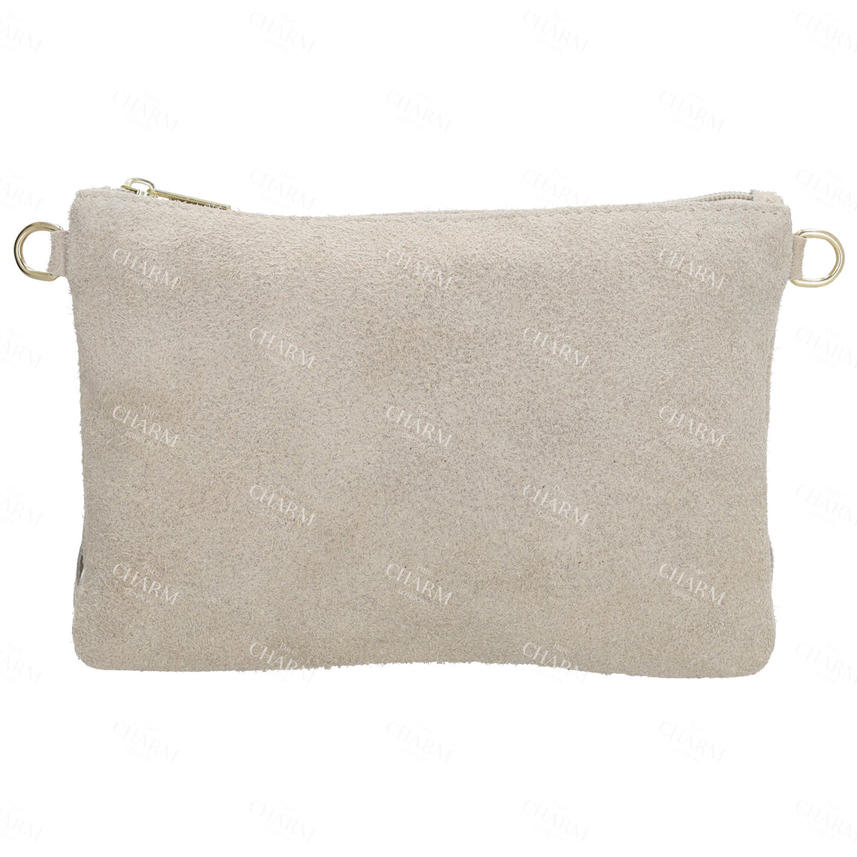 Schultertasche 13x1cm in Sand|Beige mit Franzen - leder-accessoires.com