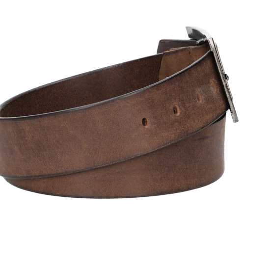 Ledergürtel 45mm in Braun mit Schließe in Schwarz-Antik - leder-accessoires.com