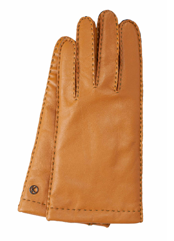 Lederhandschuhe Damen mit Handnaht in Gelb aus Lammnappa - leder-accessoires.com