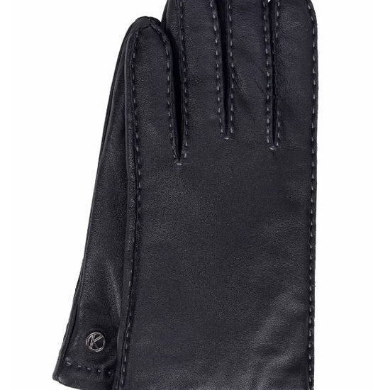 Lederhandschuhe Damen mit Handnaht in Schwarz aus Lammnappa - leder-accessoires.com