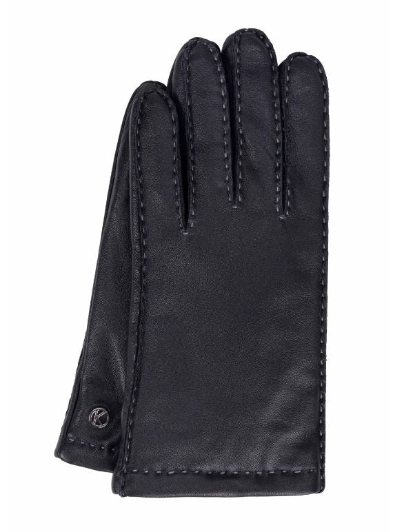 Lederhandschuhe Damen mit Handnaht in Schwarz aus Lammnappa - leder-accessoires.com