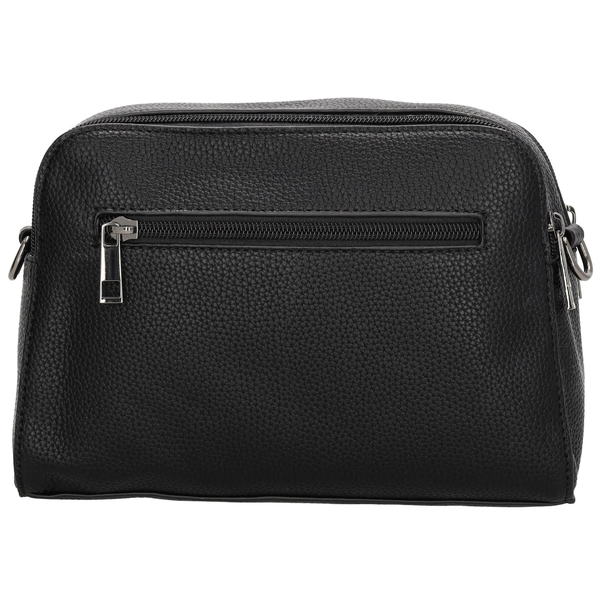 Umhängetasche 23x16cm in Schwarz mit Reißverschluss und Wechselriemen - leder-accessoires.com