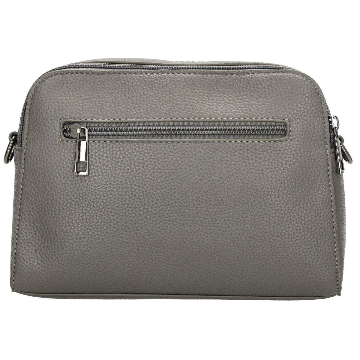 Umhängetasche 23x16cm in Grau mit Reißverschluss und Wechselriemen - leder-accessoires.com