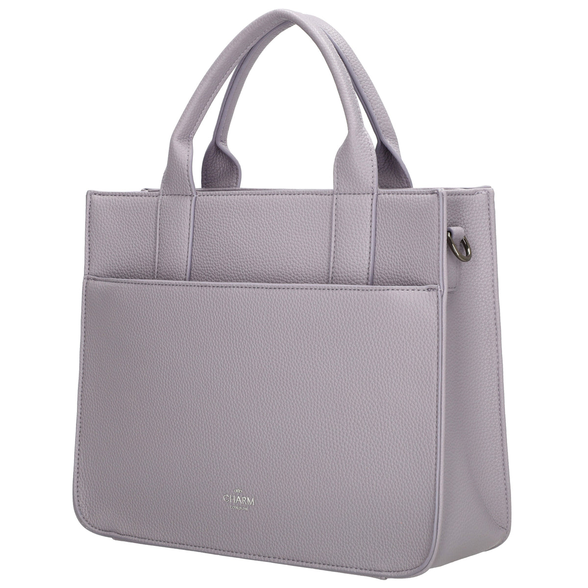 Shopper 30x24,5cm in Flieder mit Reißverschluss und Kurzgriff - leder-accessoires.com