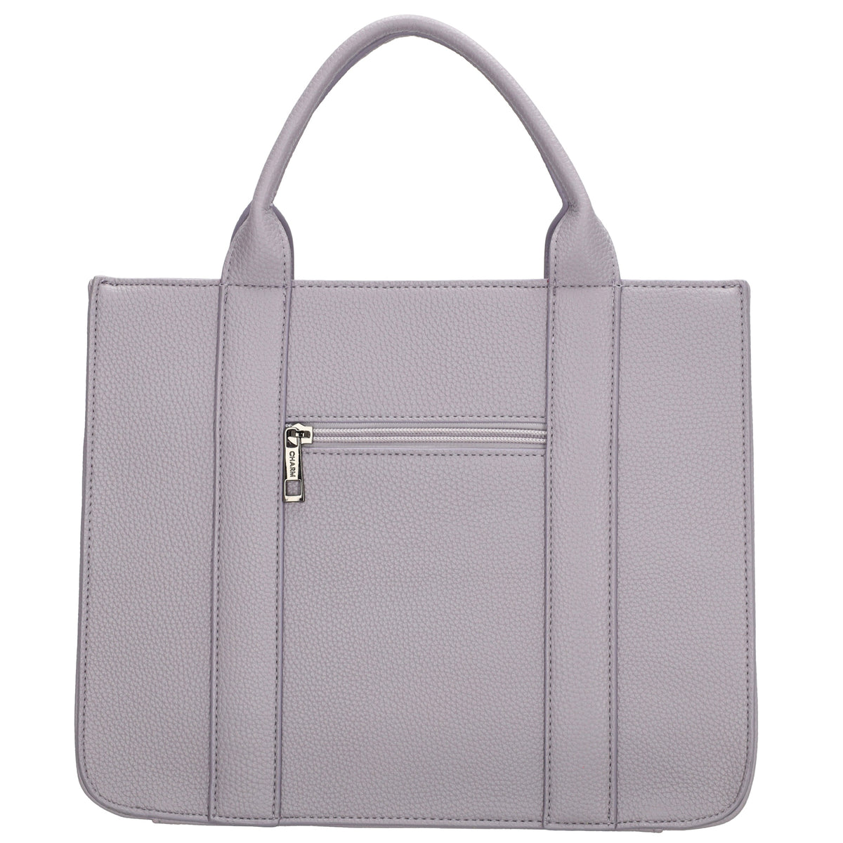Shopper 30x24,5cm in Flieder mit Reißverschluss und Kurzgriff - leder-accessoires.com