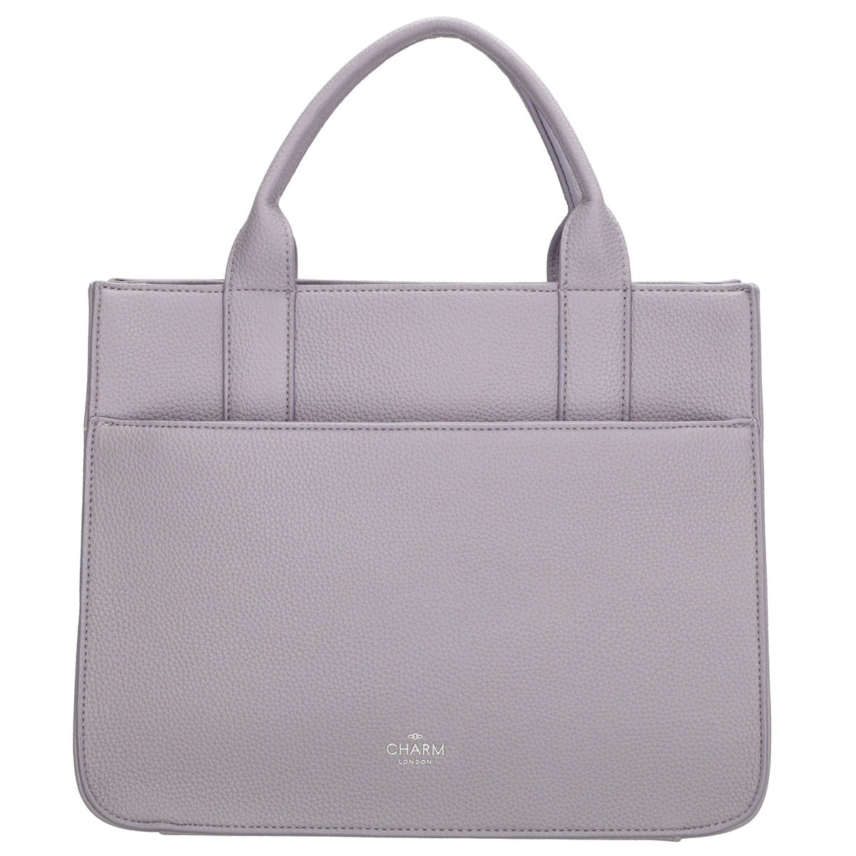 Shopper 30x24,5cm in Flieder mit Reißverschluss und Kurzgriff - leder-accessoires.com