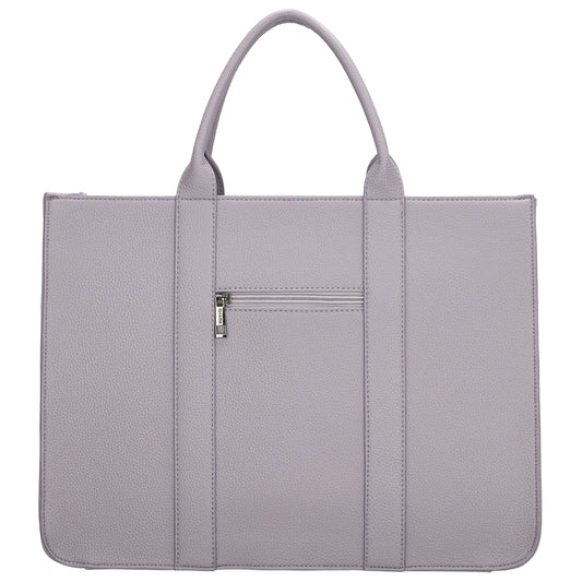 Shopper 40x29,5cm in Flieder mit Reißverschluss und Kurzgriff - leder-accessoires.com