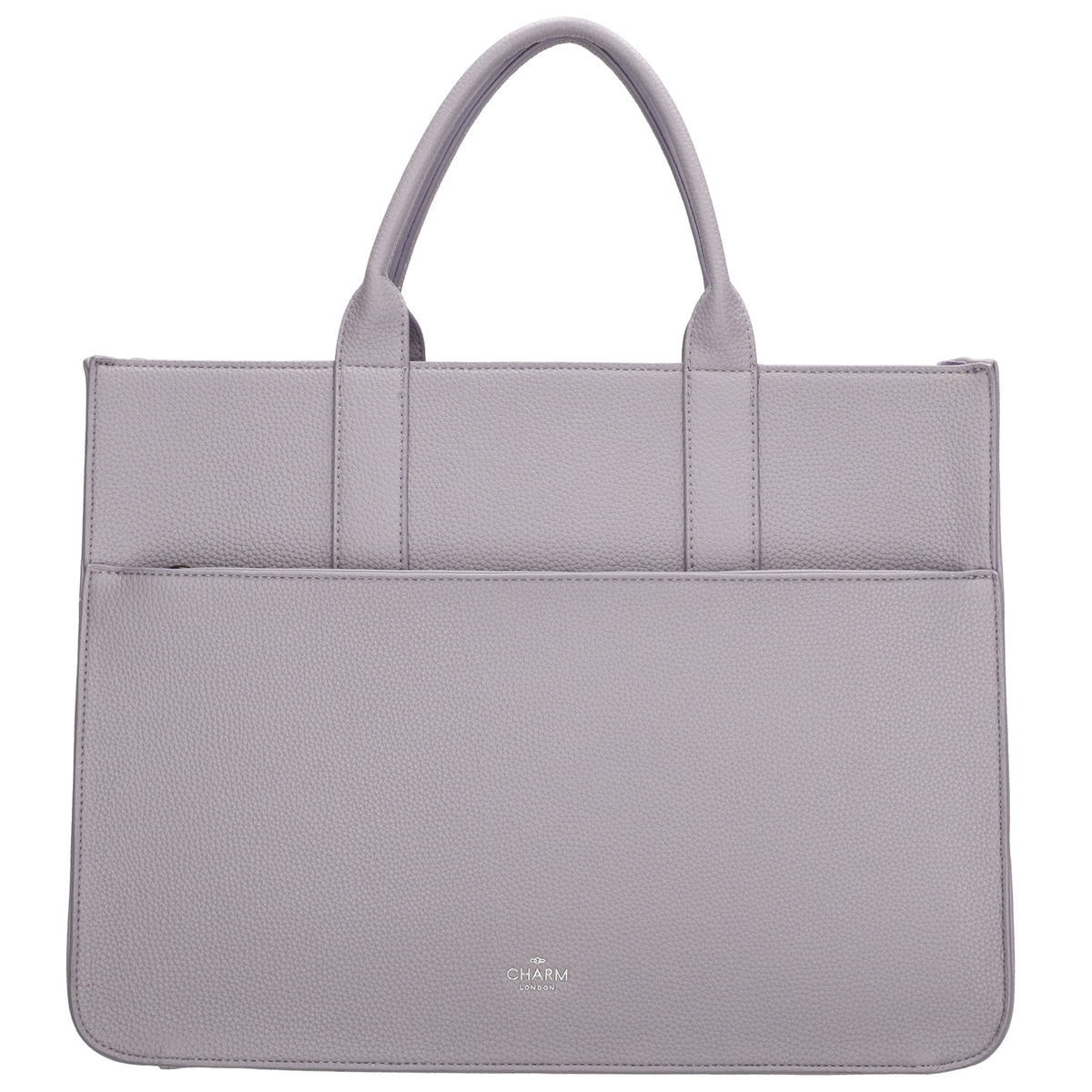 Shopper 40x29,5cm in Flieder mit Reißverschluss und Kurzgriff - leder-accessoires.com