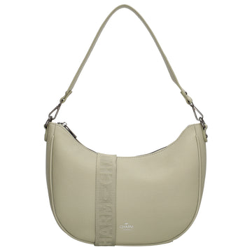 Schultertasche 37x37cm in Hellgrün mit Reißverschluss und Wechselriemen - leder-accessoires.com