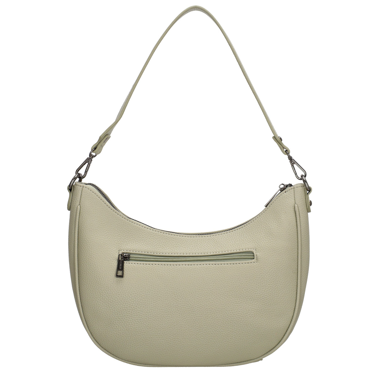 Schultertasche 37x37cm in Hellgrün mit Reißverschluss und Wechselriemen - leder-accessoires.com