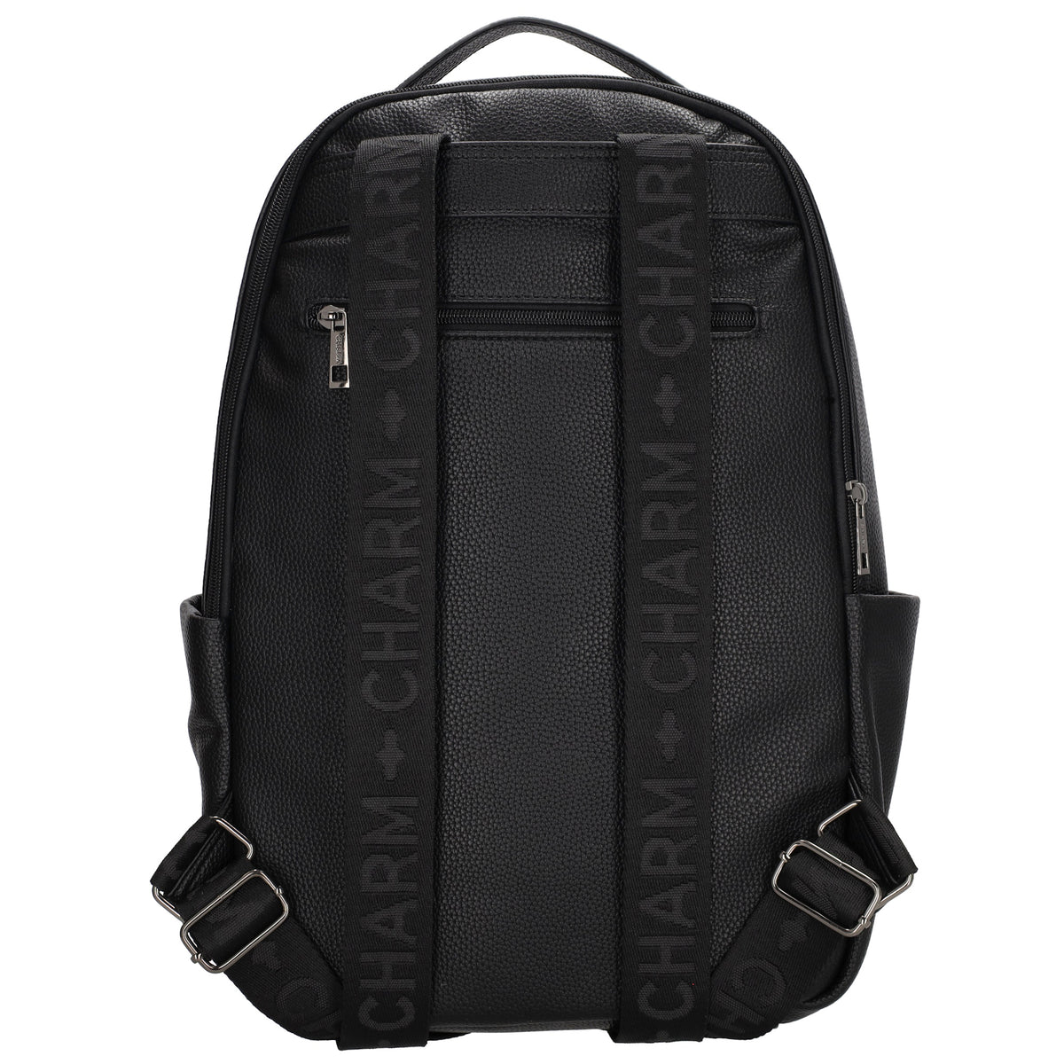 Rucksack 28x41cm in Schwarz mit Reißverschluss und Vortasche - leder-accessoires.com
