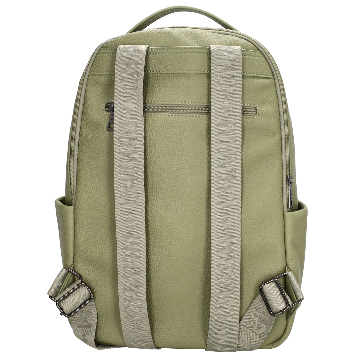 Rucksack 28x41cm in Minze mit Reißverschluss und Vortasche - leder-accessoires.com
