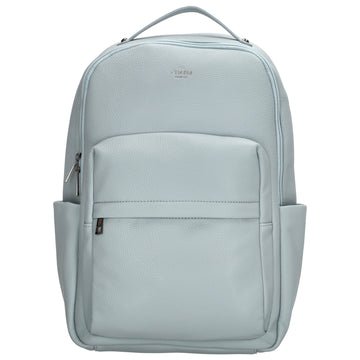Rucksack 28x41cm in Hellblau mit Reißverschluss und Vortasche - leder-accessoires.com