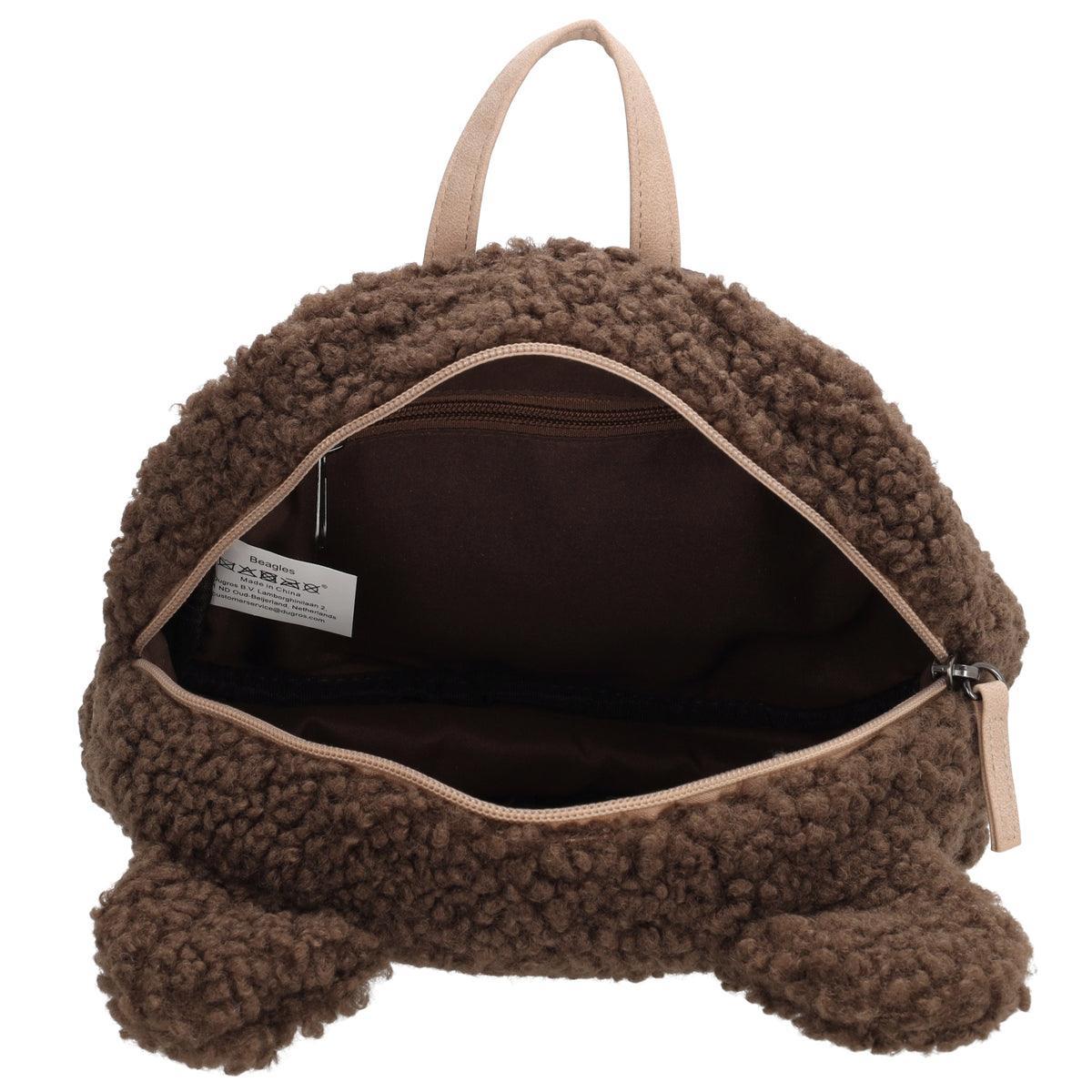 Teddyrucksack 26 x 22 cm mit Reißverschluss - leder-accessoires.com