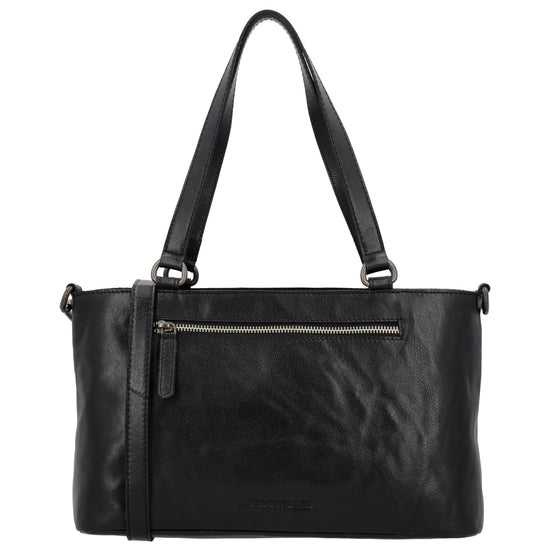 Business-| Laptoptasche 35x20x11cm in Schwarz mit Reißverschluss - leder-accessoires.com