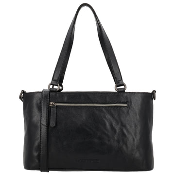 Business-| Laptoptasche 35x20x11cm in Schwarz mit Reißverschluss - leder-accessoires.com