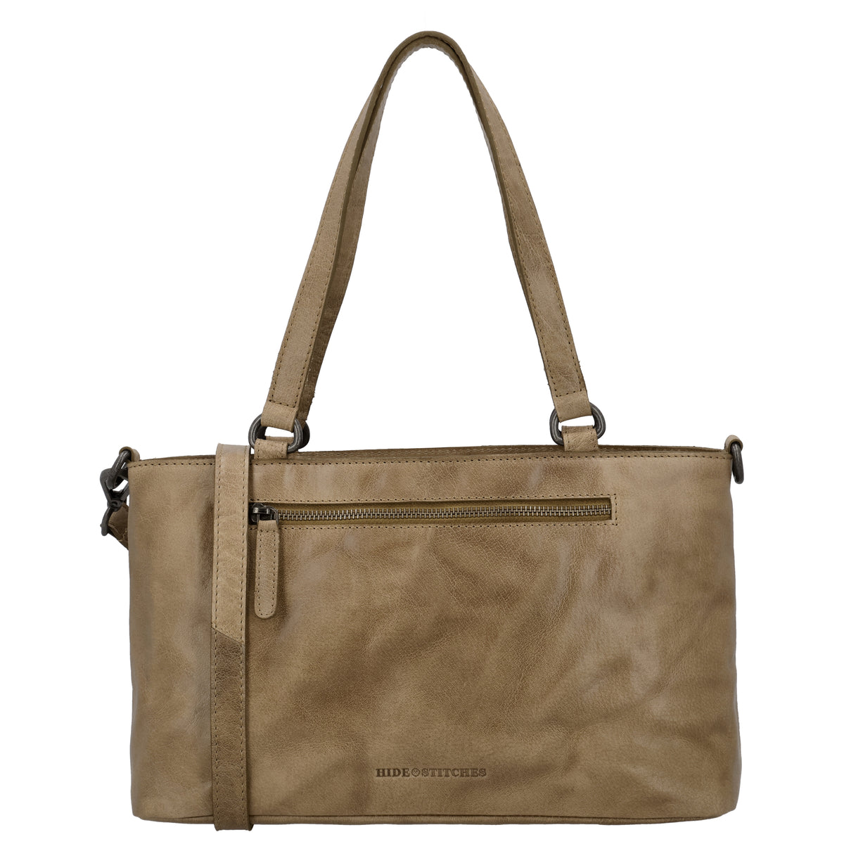 Business-| Laptoptasche 35x20x11cm in Taupe mit Reißverschluss - leder-accessoires.com