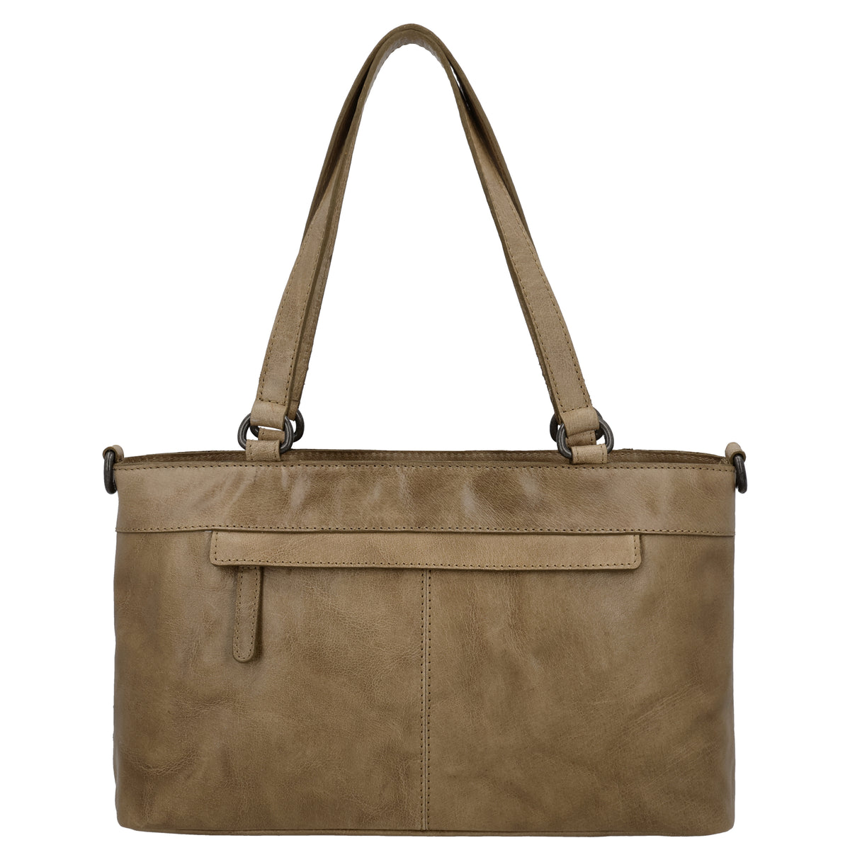 Business-| Laptoptasche 35x20x11cm in Taupe mit Reißverschluss - leder-accessoires.com