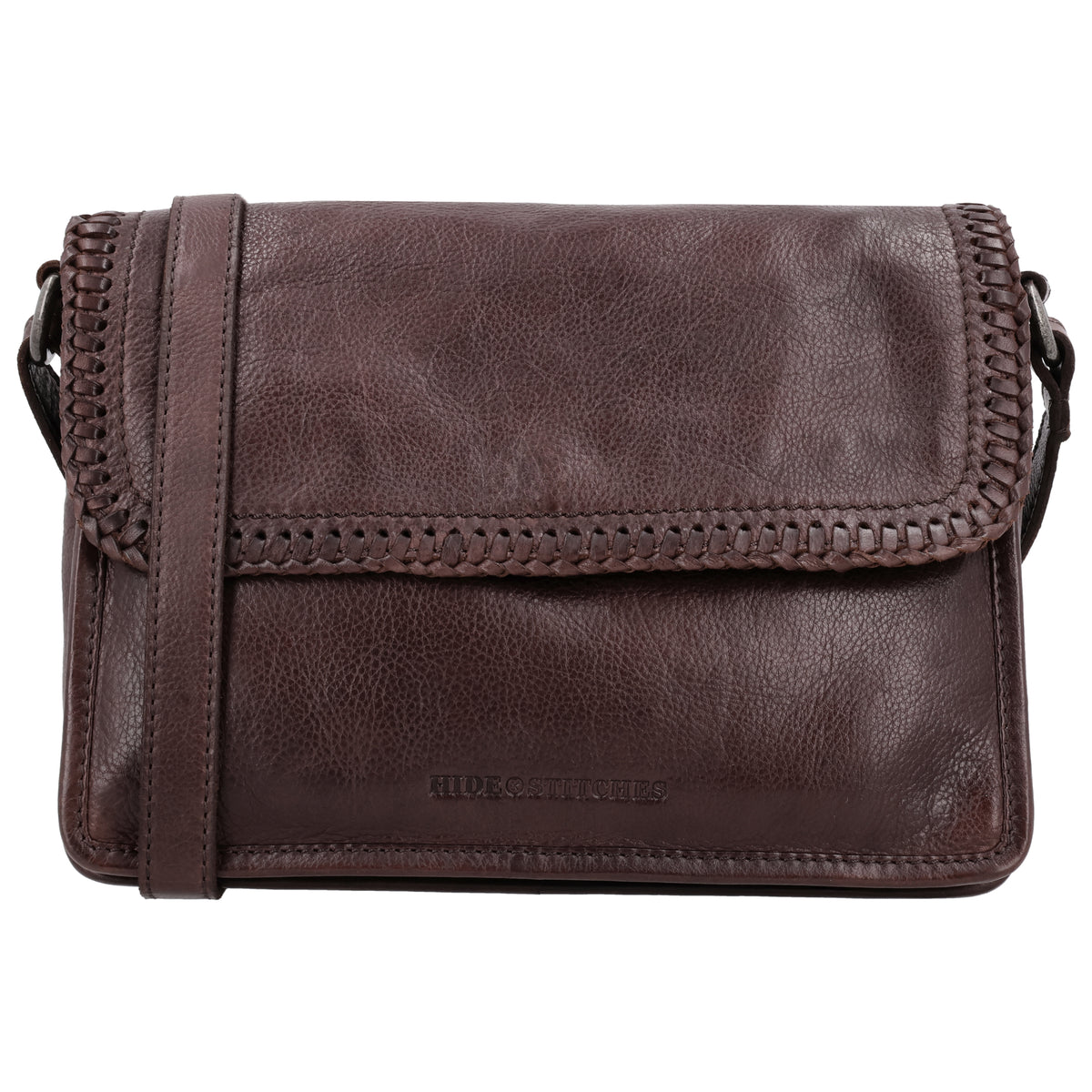 Braune Leder Crossbodytasche 24x19cm – kompakt, stilvoll & praktisch - leder-accessoires.com