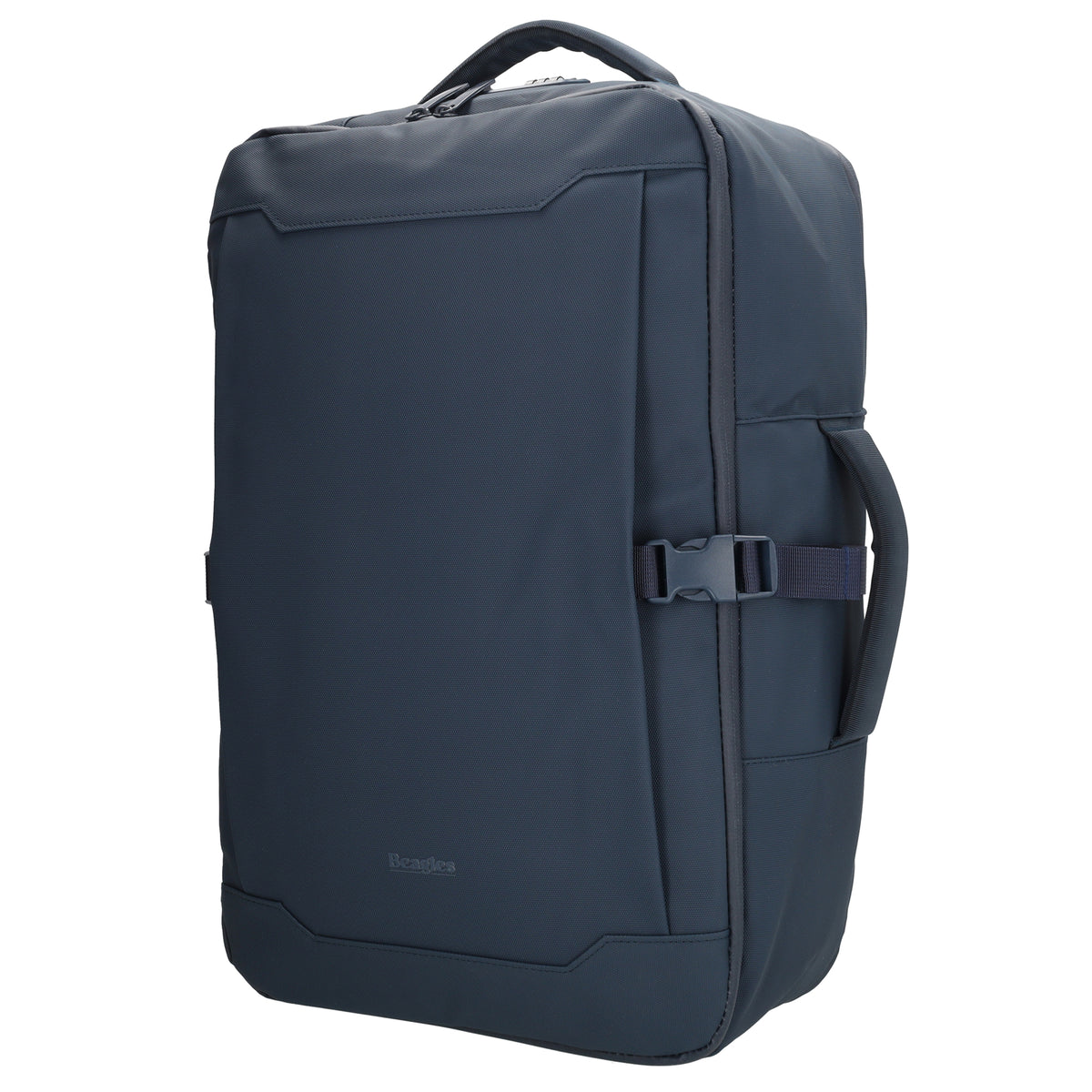 Rucksack 48x32x18cm in Dunkelblau mit Brustgurt und Aufsteckfunktion - leder-accessoires.com