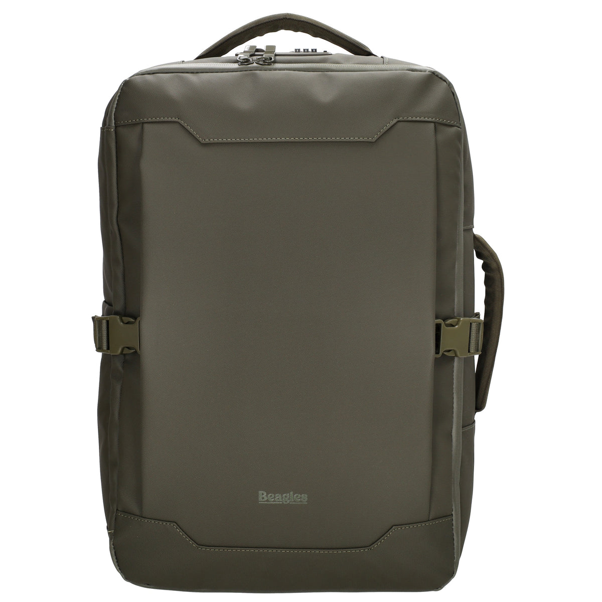 Rucksack 48x32x18cm in Dunkelgrün mit Brustgurt und Aufsteckfunktion - leder-accessoires.com