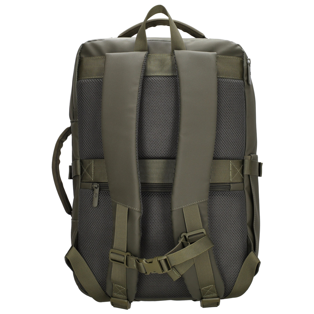 Rucksack 48x32x18cm in Dunkelgrün mit Brustgurt und Aufsteckfunktion - leder-accessoires.com