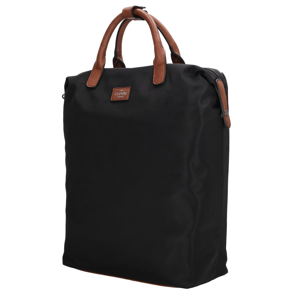 Rucksack 28 x 40cm in Schwarz aus Nylon|Polyester mit Reißverschluss - leder-accessoires.com