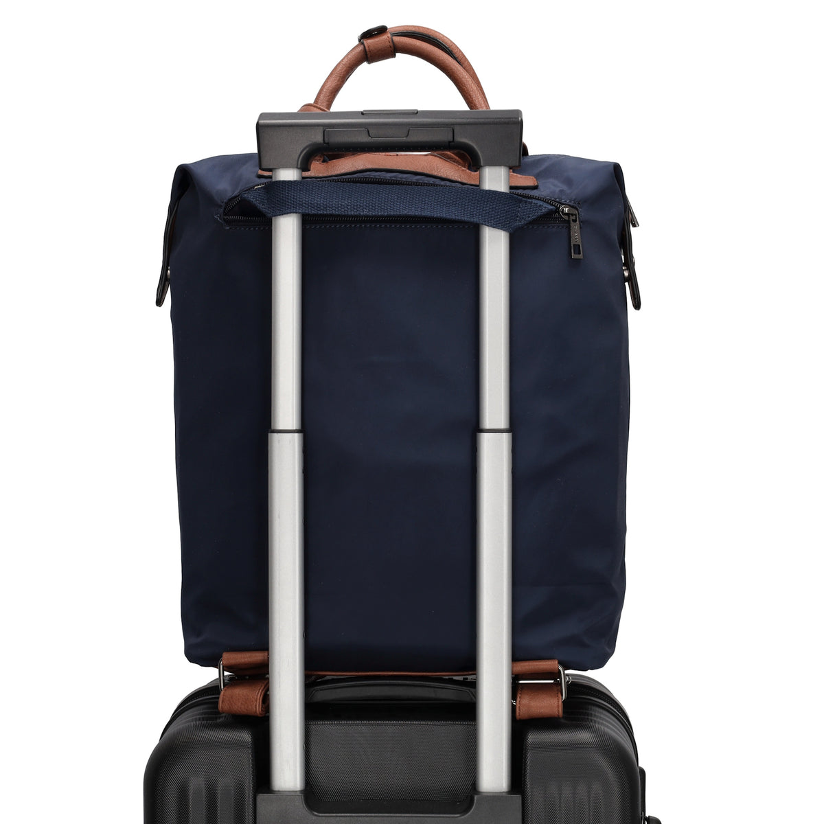 Rucksack 28 x 40cm in Blau aus Nylon|Polyester mit Reißverschluss - leder-accessoires.com