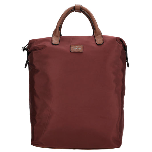 Rucksack 28 x 40cm in Weinrot|Burgunder aus Nylon|Polyester mit Reißverschluss - leder-accessoires.com