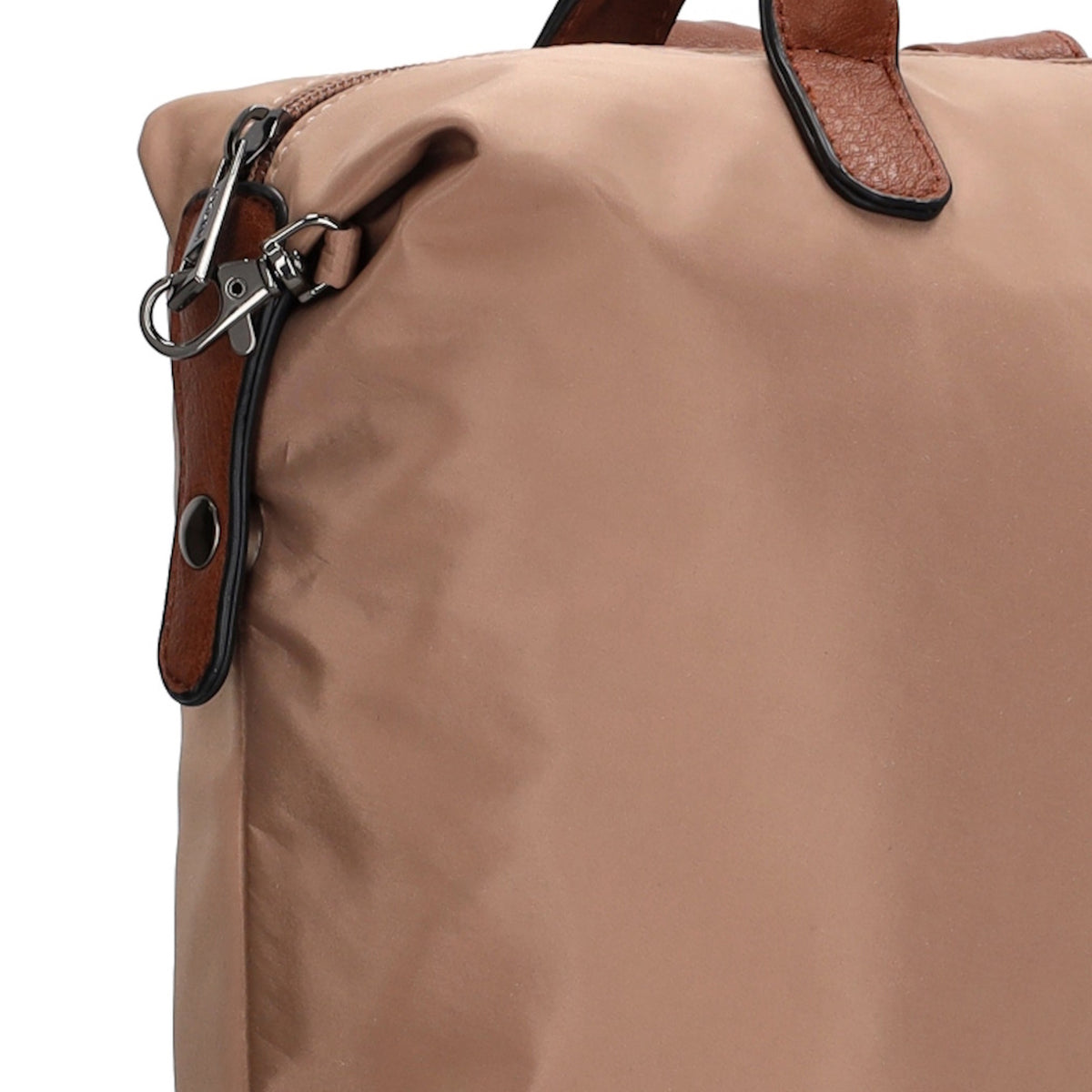 Rucksack 28 x 40cm in Taupe aus Nylon|Polyester mit Reißverschluss - leder-accessoires.com