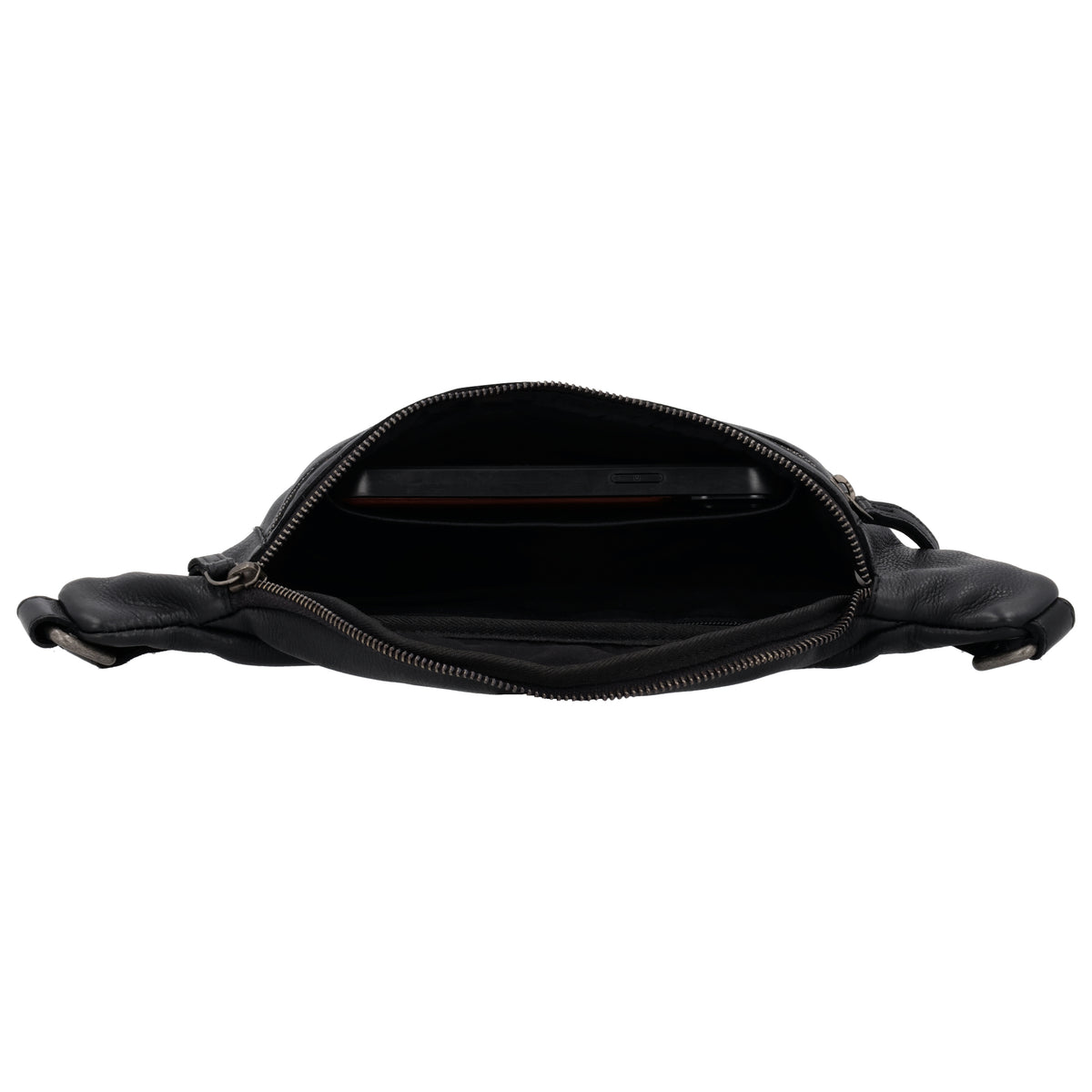 Leder Bodybag  29x18 cm in Schwarz - leder-accessoires.com