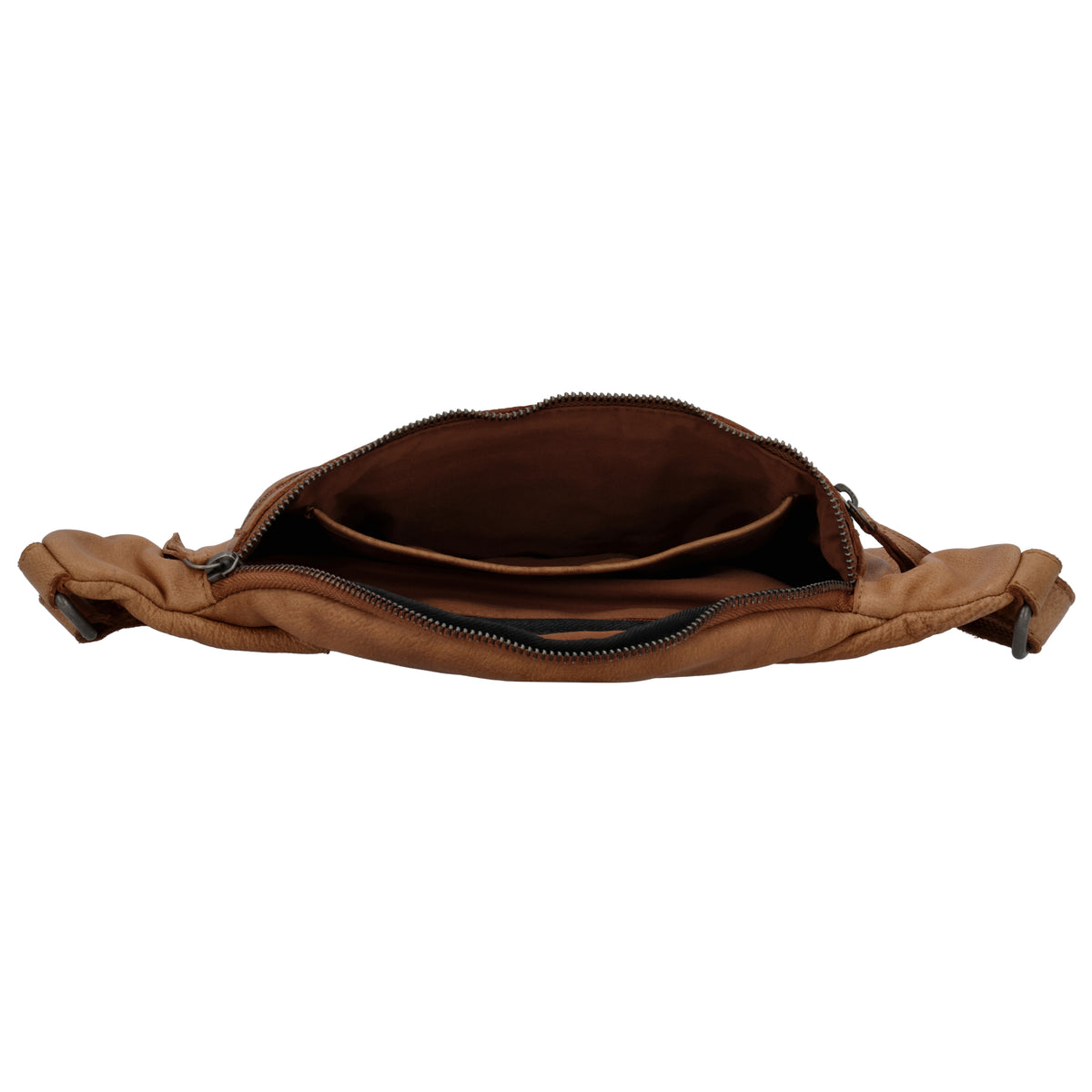 Leder Bodybag  29x18 cm in Cognac - leder-accessoires.com