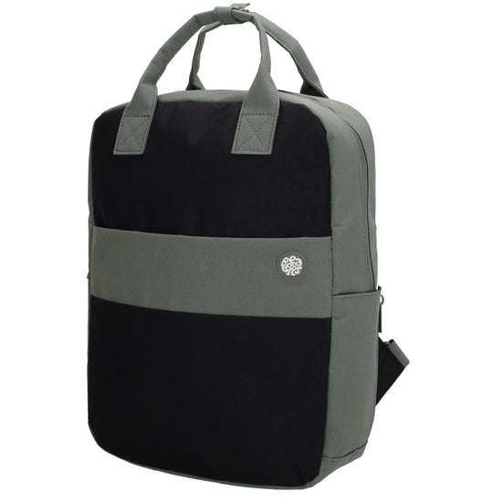 Laptoprucksack 37x27cm in Schwarz|Grau aus Nylon - leder-accessoires.com